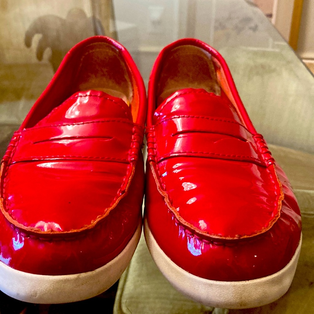 Size 9.5 red Cole Haan loafer